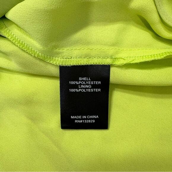 NEW Michael Costello x Revolve Robert Gown Citron Green Small - Picture 10 of 13